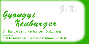 gyongyi neuburger business card